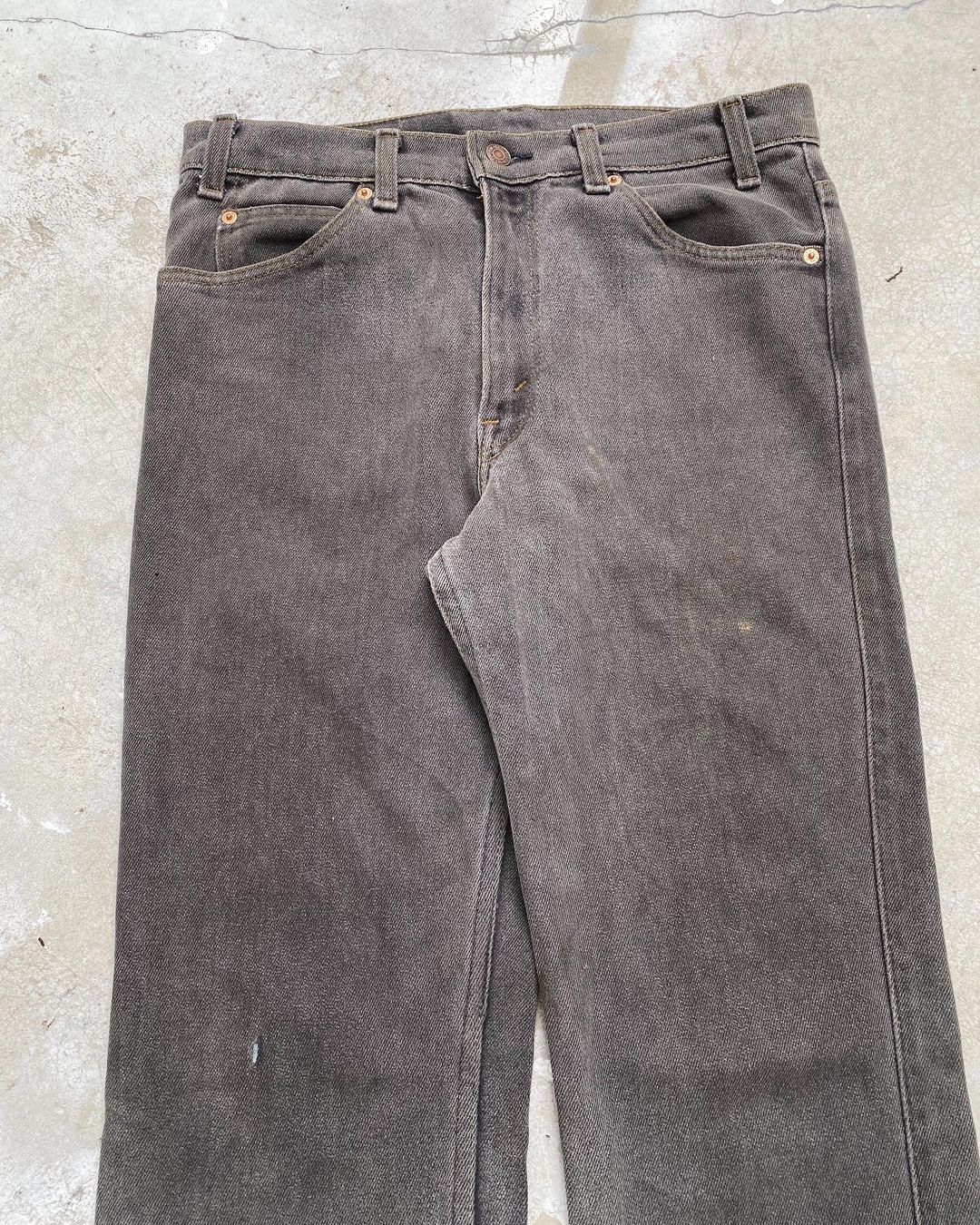 1980s Faded Black Levi’s 517 Flared Jeans