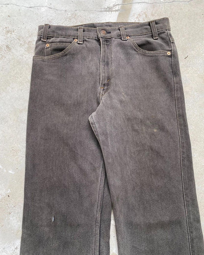 1980s Faded Black Levi’s 517 Flared Jeans