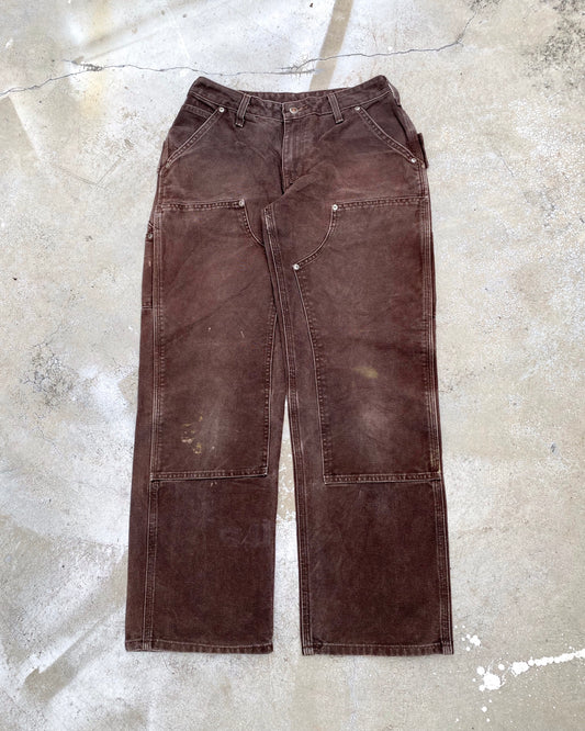 1990S SUN FADED BROWN CARHARTT DOUBLE KNEE PANTS (29X30)