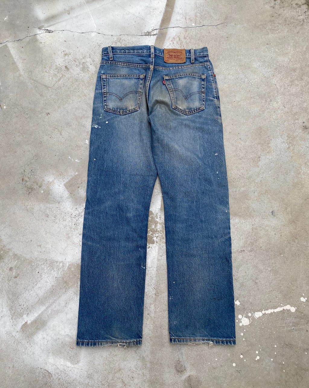 1990s Dirt Washed Painted Levi’s 505 Jeans