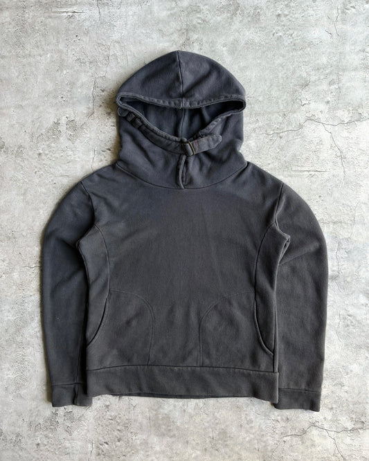 FADED BLACK NUMBER (N)INE SCUBA HOOD HOODIE (S/M)