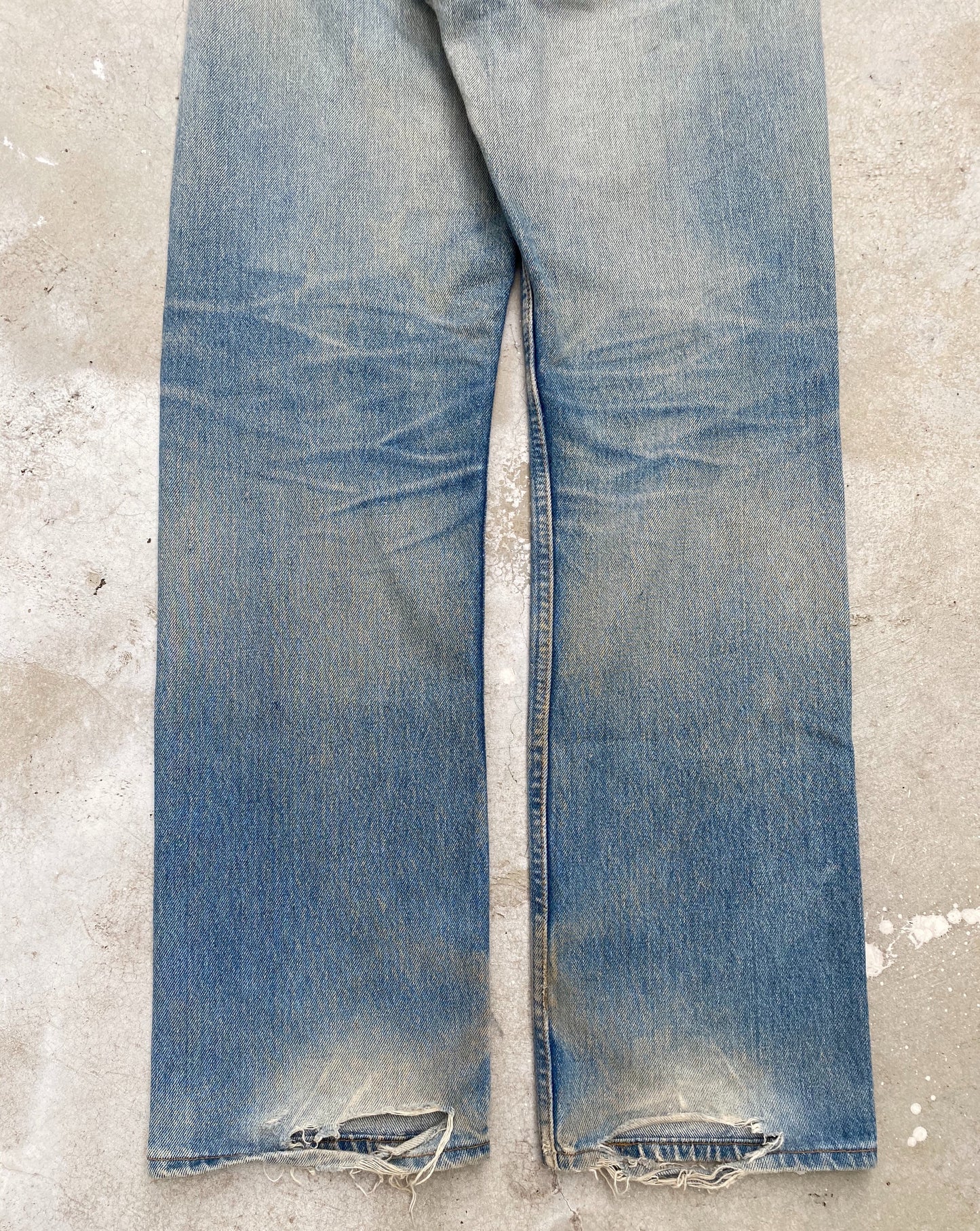 1990s Mud Washed Levi’s 501 Repaired Jeans