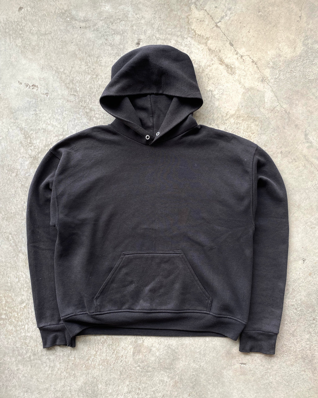 1990S FADED BLACK BLANK HOODIE (M-XL)