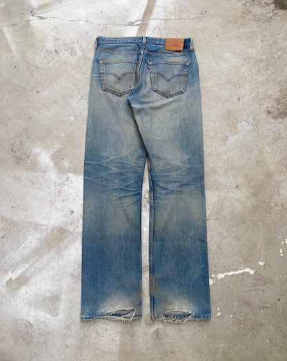 1990s Mud Washed Levi’s 501 Repaired Jeans