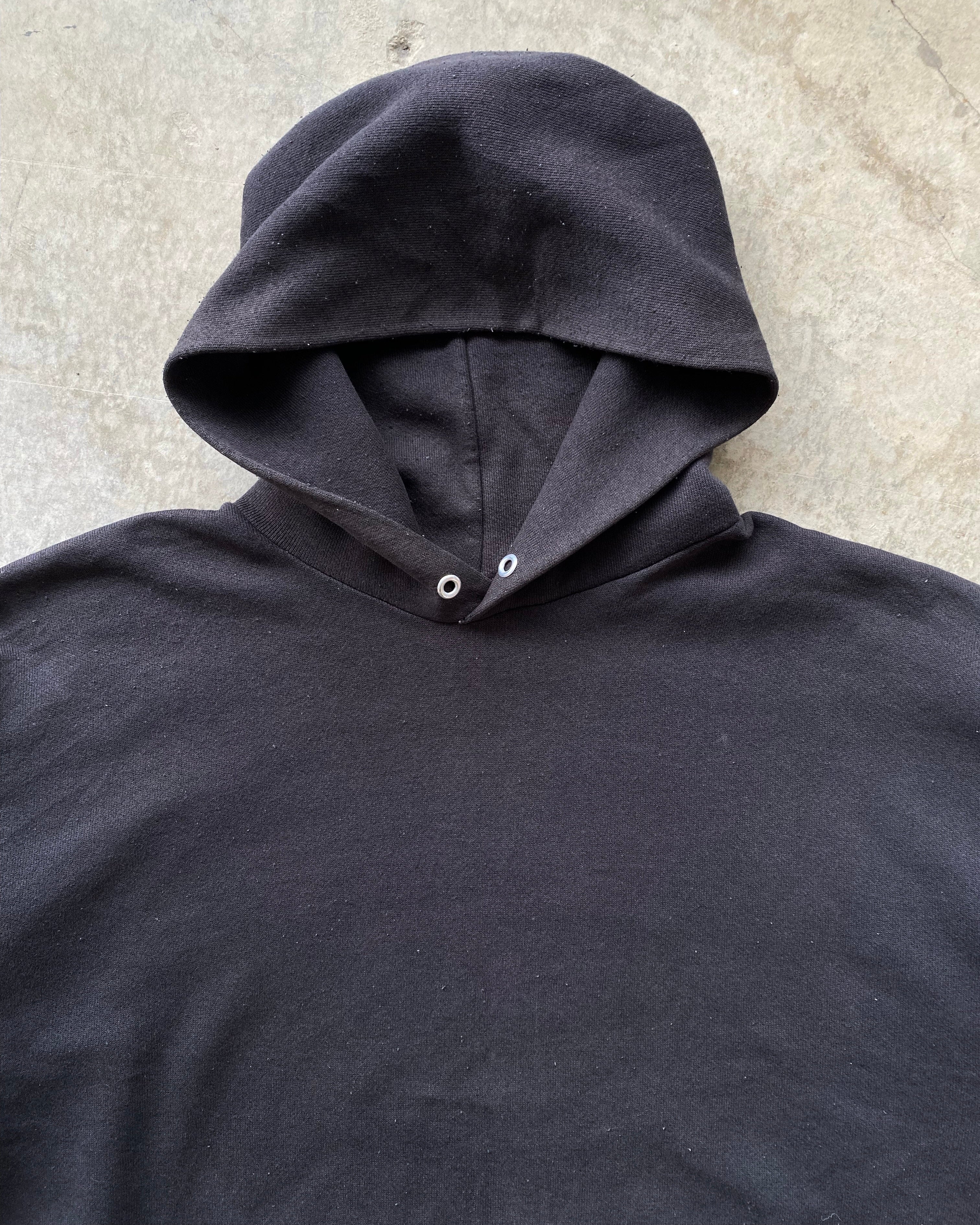 1990S FADED BLACK BLANK HOODIE (M-XL)