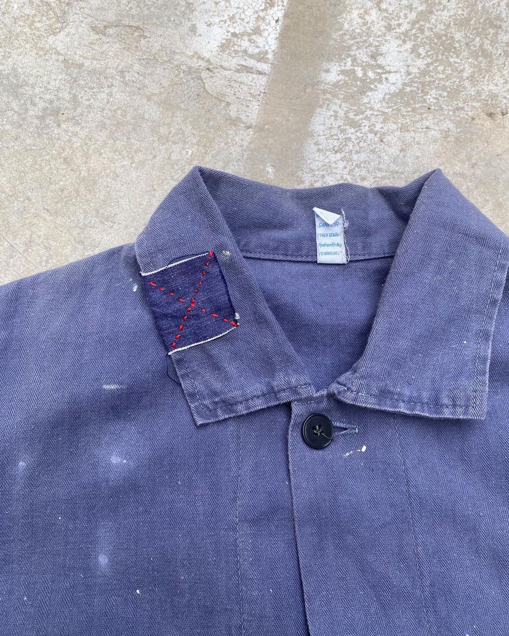 1970s Patched Herringbone French Workwear