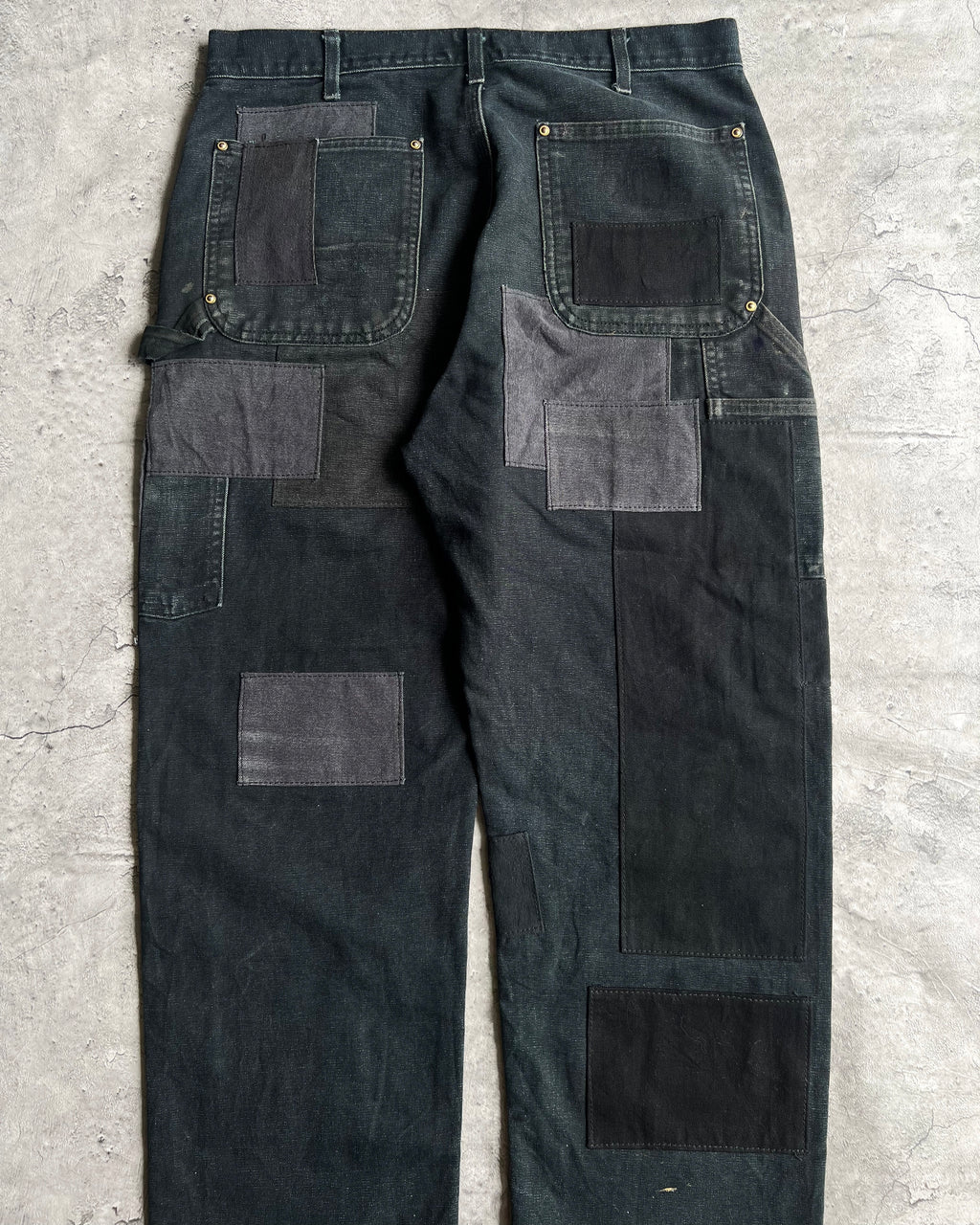 1990S REWORKED CARHARTT PATCHWORK DOUBLE KNEE PANTS (34X32)