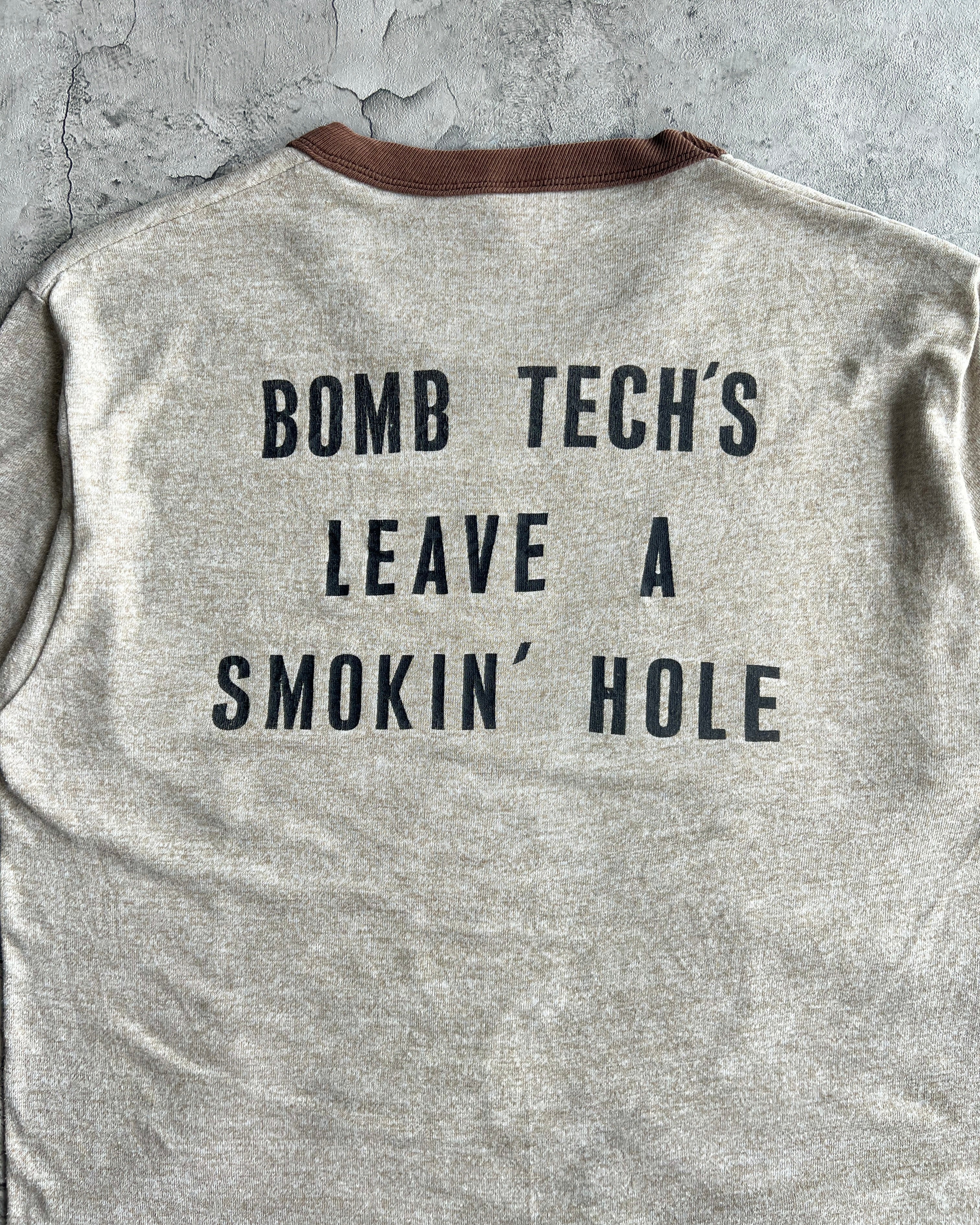 1980S 'HAZARDOUS DEVICES TECHNICIAN' RINGER TEE (XL)
