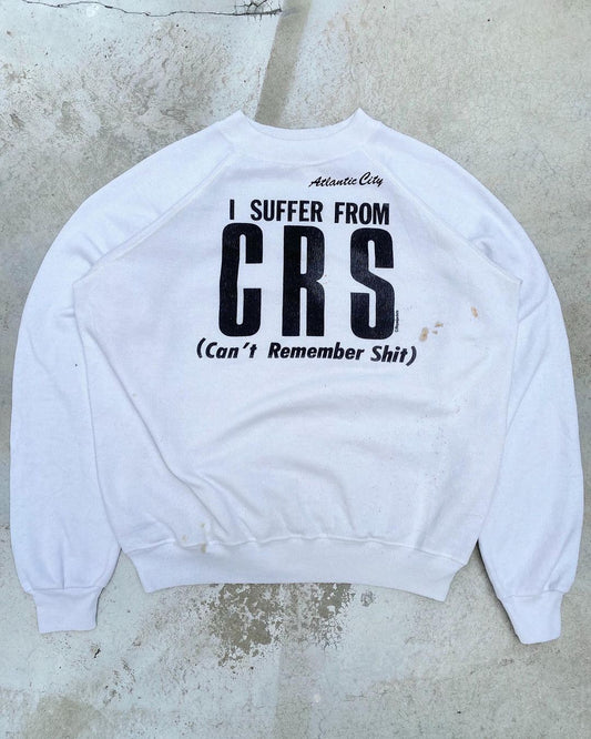 1980S ‘I SUFFER FROM CRS’ RAGLAN SWEATSHIRT (M)