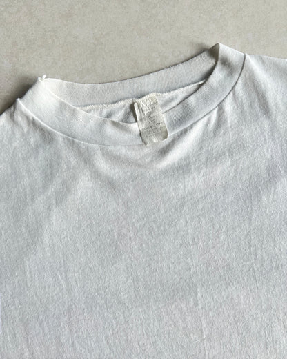 1980S WHITE BLANK SINGLE STITCH TEE (XL)