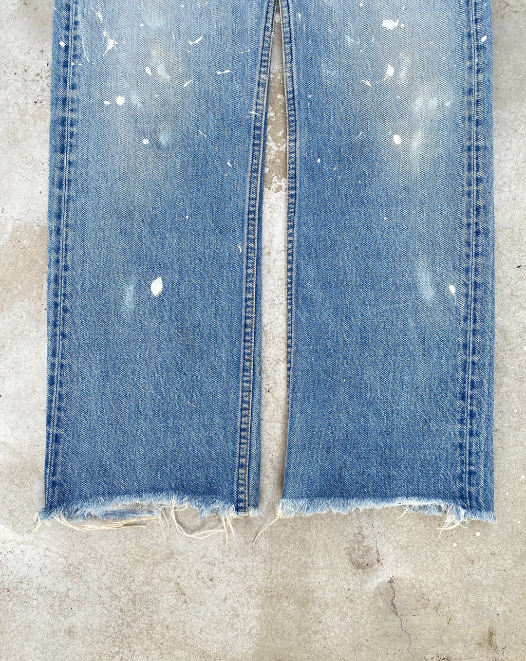 1980s Painted Levi’s 501 Cutoff Hem Jeans