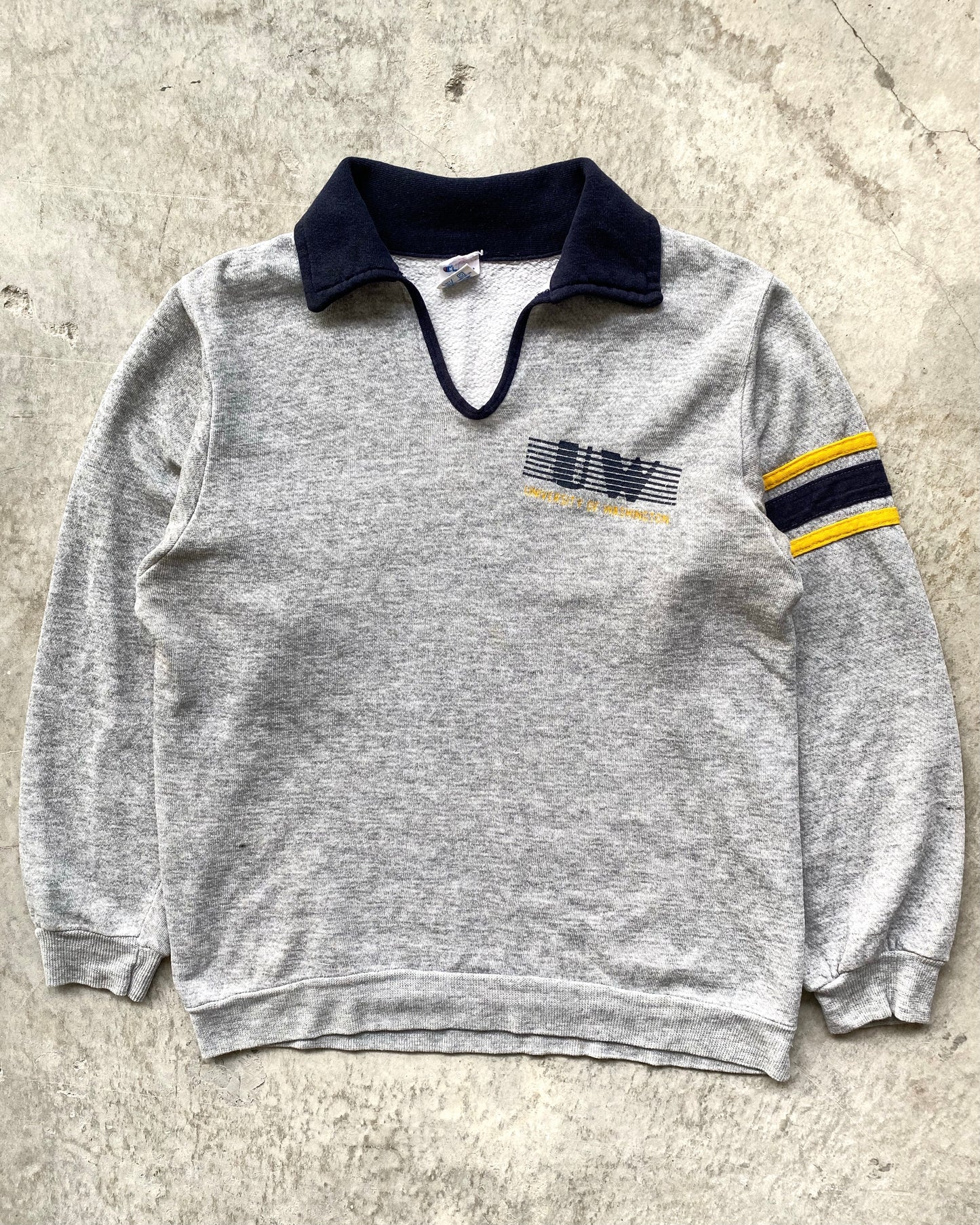 1980S 'UNIVERSITY OF WASHINGTON' CHAMPION PULLOVER SWEATSHIRT (XS/S)