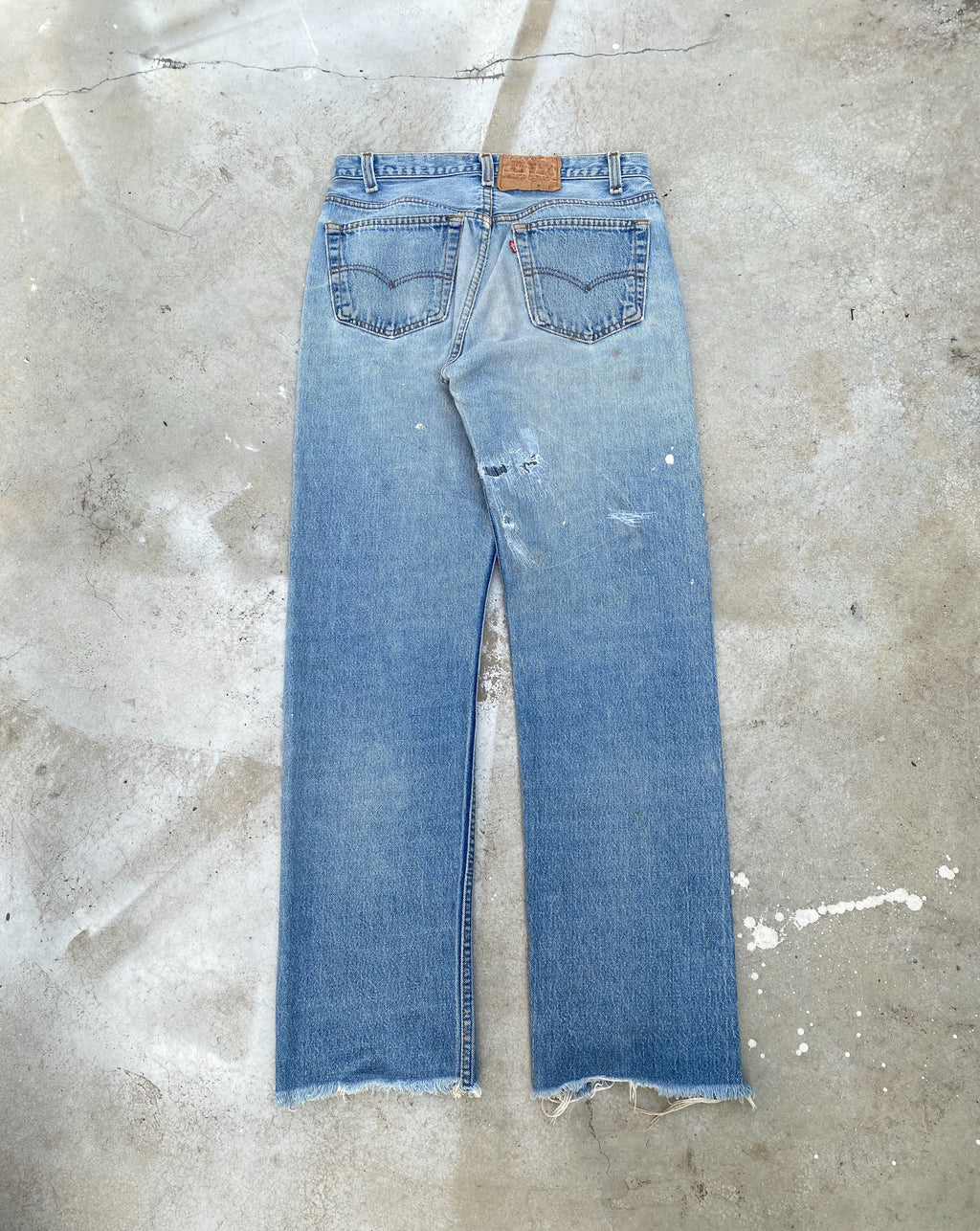 1980s Painted Levi’s 501 Cutoff Hem Jeans