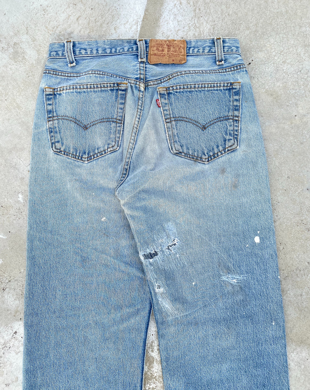1980s Painted Levi’s 501 Cutoff Hem Jeans