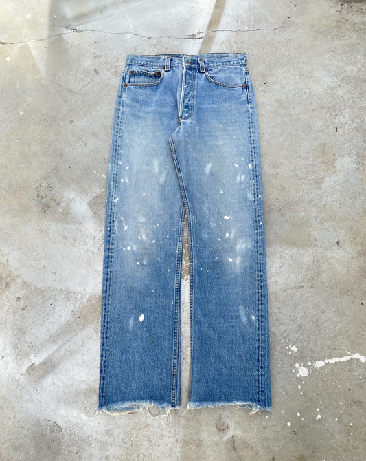 1980s Painted Levi’s 501 Cutoff Hem Jeans