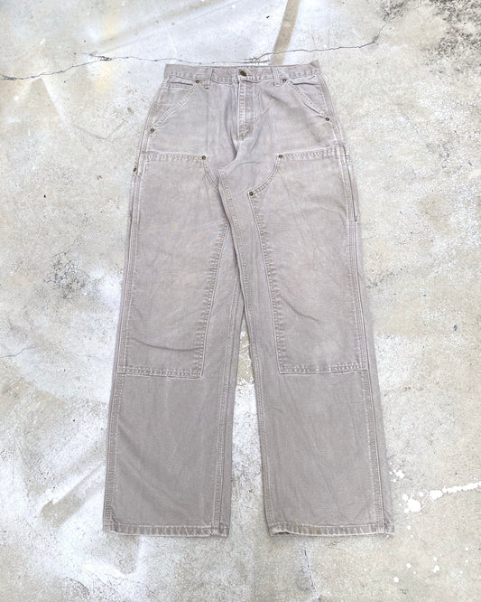 1990S LIGHT GREY CARHARTT DOUBLE KNEE PANTS (30X32)