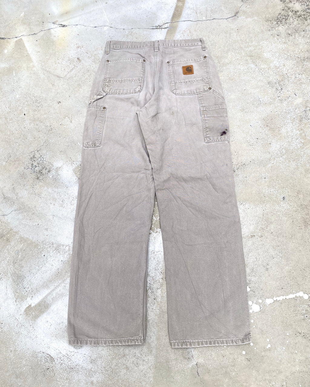1990S LIGHT GREY CARHARTT DOUBLE KNEE PANTS (30X32)