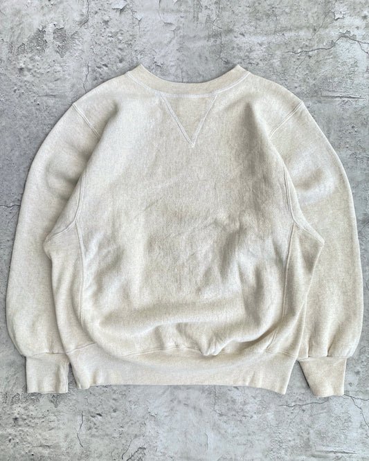 1970S NUDE/CREAM V STITCH SWEATSHIRT (M/L)