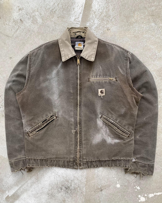 1990S SUN FADED GREY CARHARTT DETROIT JACKET (M/L)