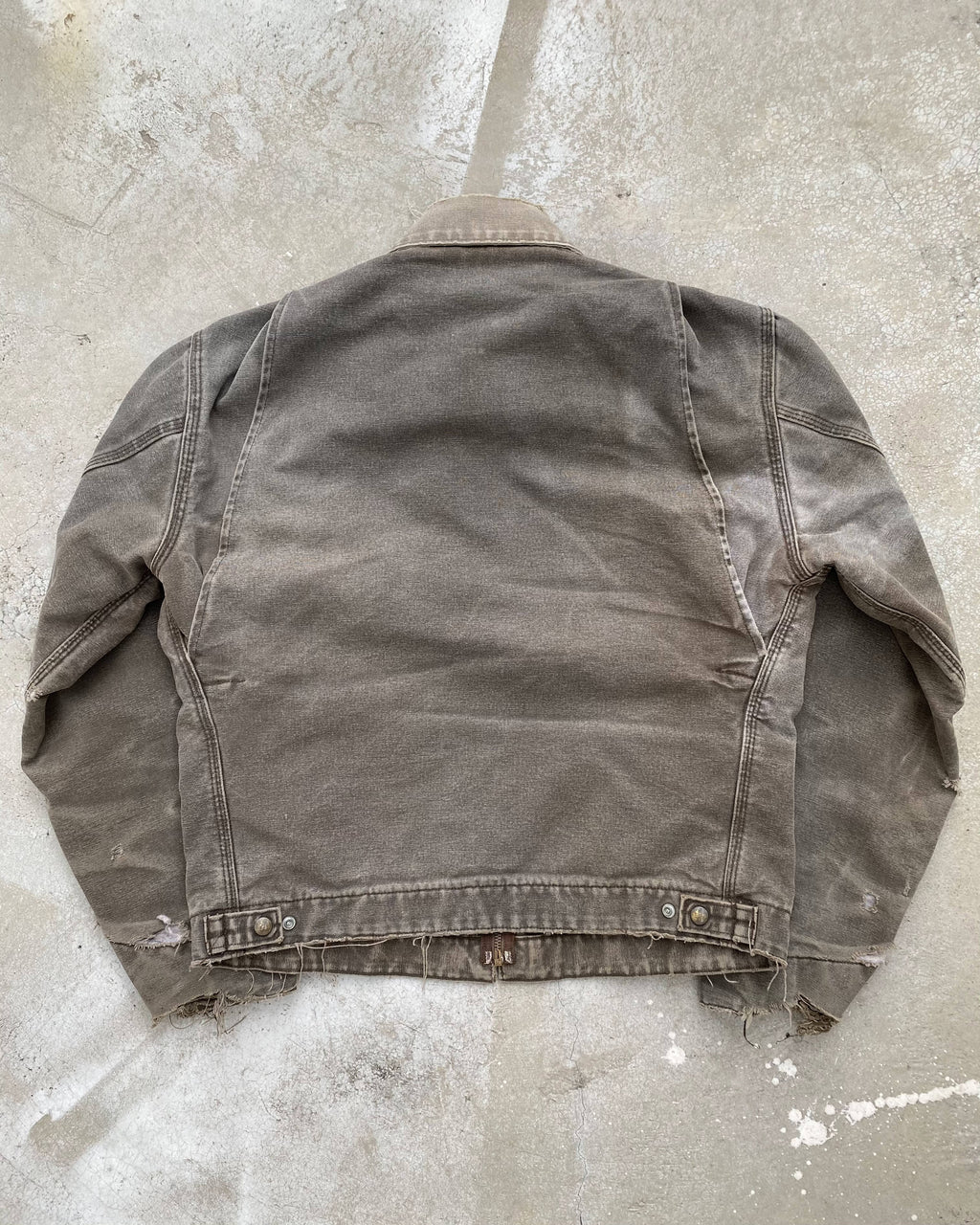 1990S SUN FADED GREY CARHARTT DETROIT JACKET (M/L)
