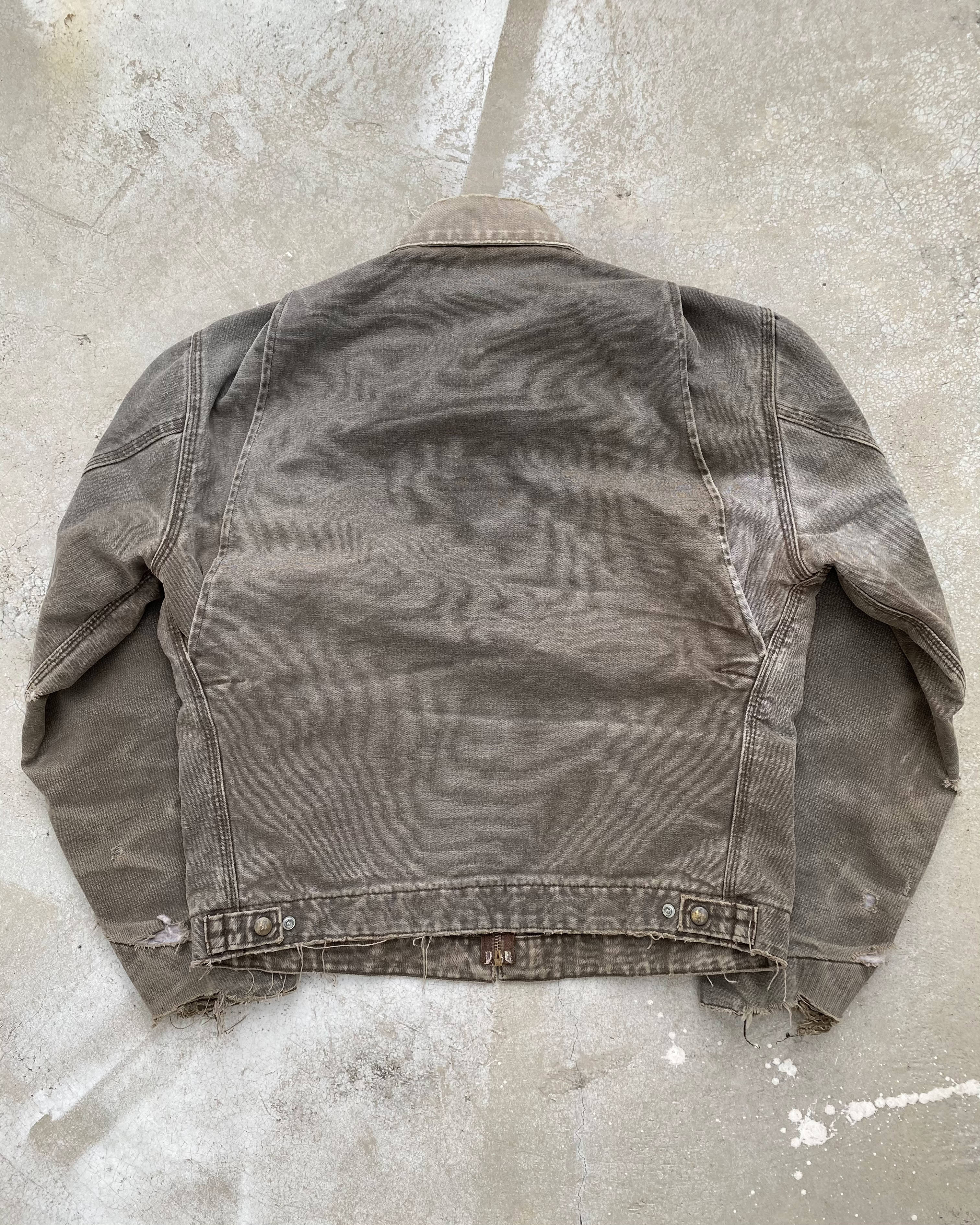 1990S SUN FADED GREY CARHARTT DETROIT JACKET (M/L)
