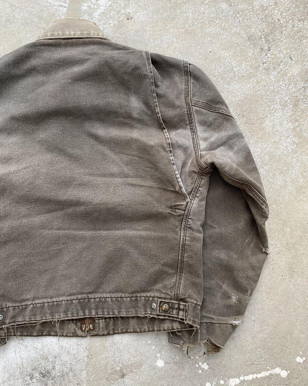 1990S SUN FADED GREY CARHARTT DETROIT JACKET (M/L)