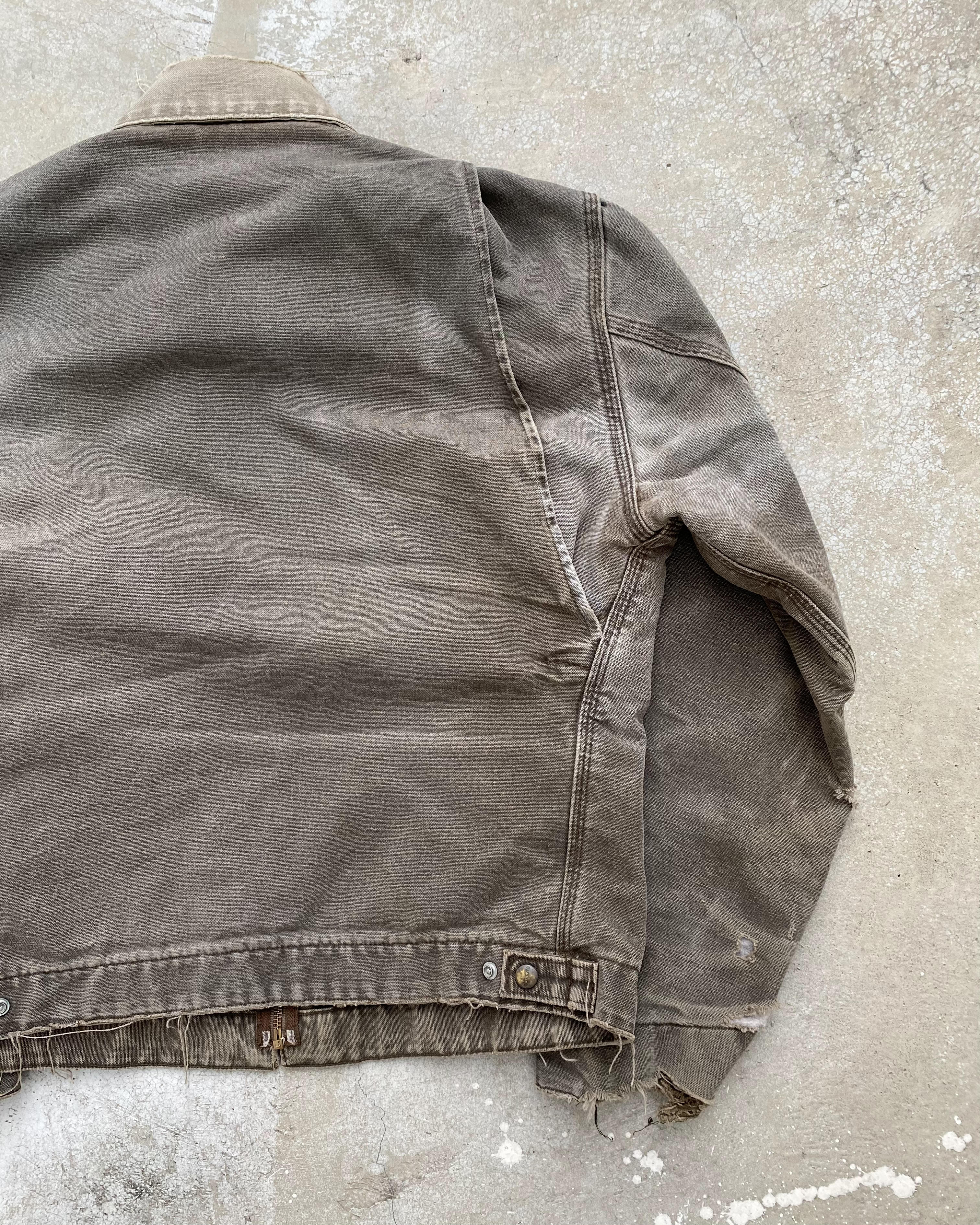 1990S SUN FADED GREY CARHARTT DETROIT JACKET (M/L)