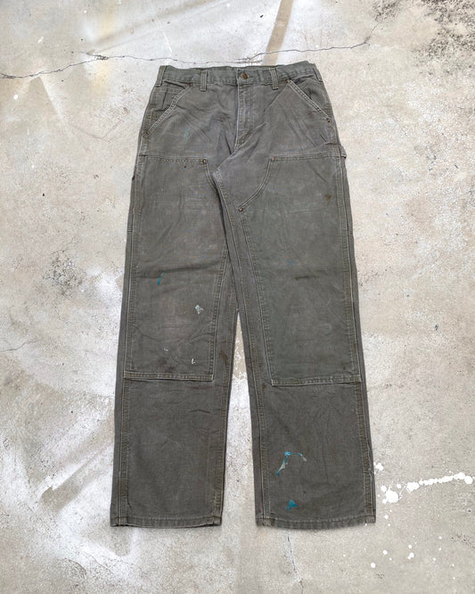 1990S OLIVE GREEN CARHARTT DOUBLE KNEE PANTS (32X32)
