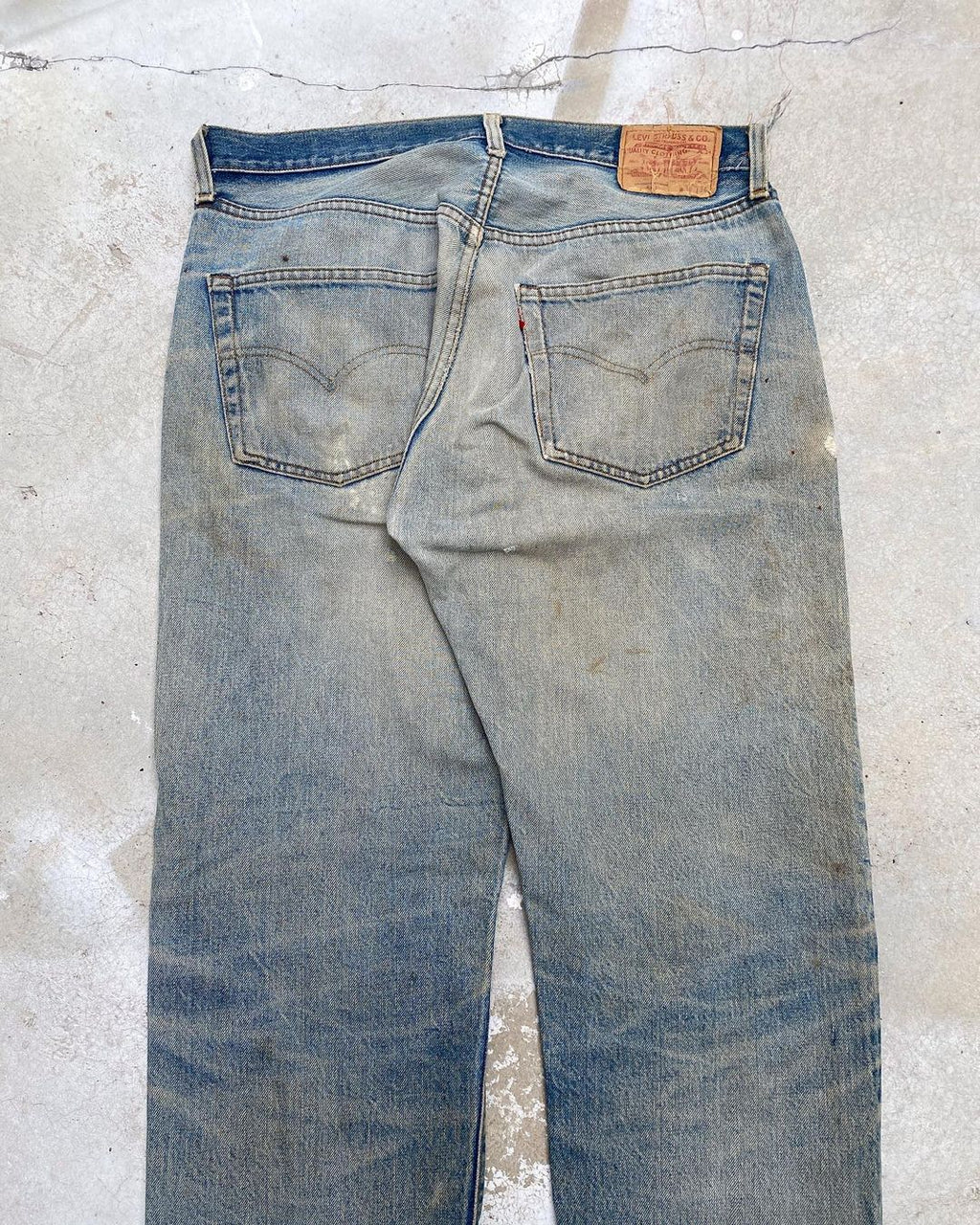 1980s Mud Washed Levi’s 501 Selvedge Repaired Jeans