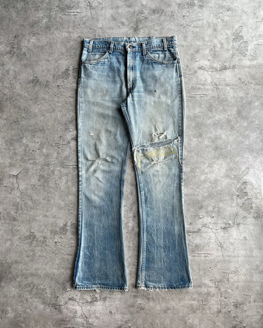 1980S FADED LEVI'S 646 BOOTCUT DISTRESSED JEANS (36X36)