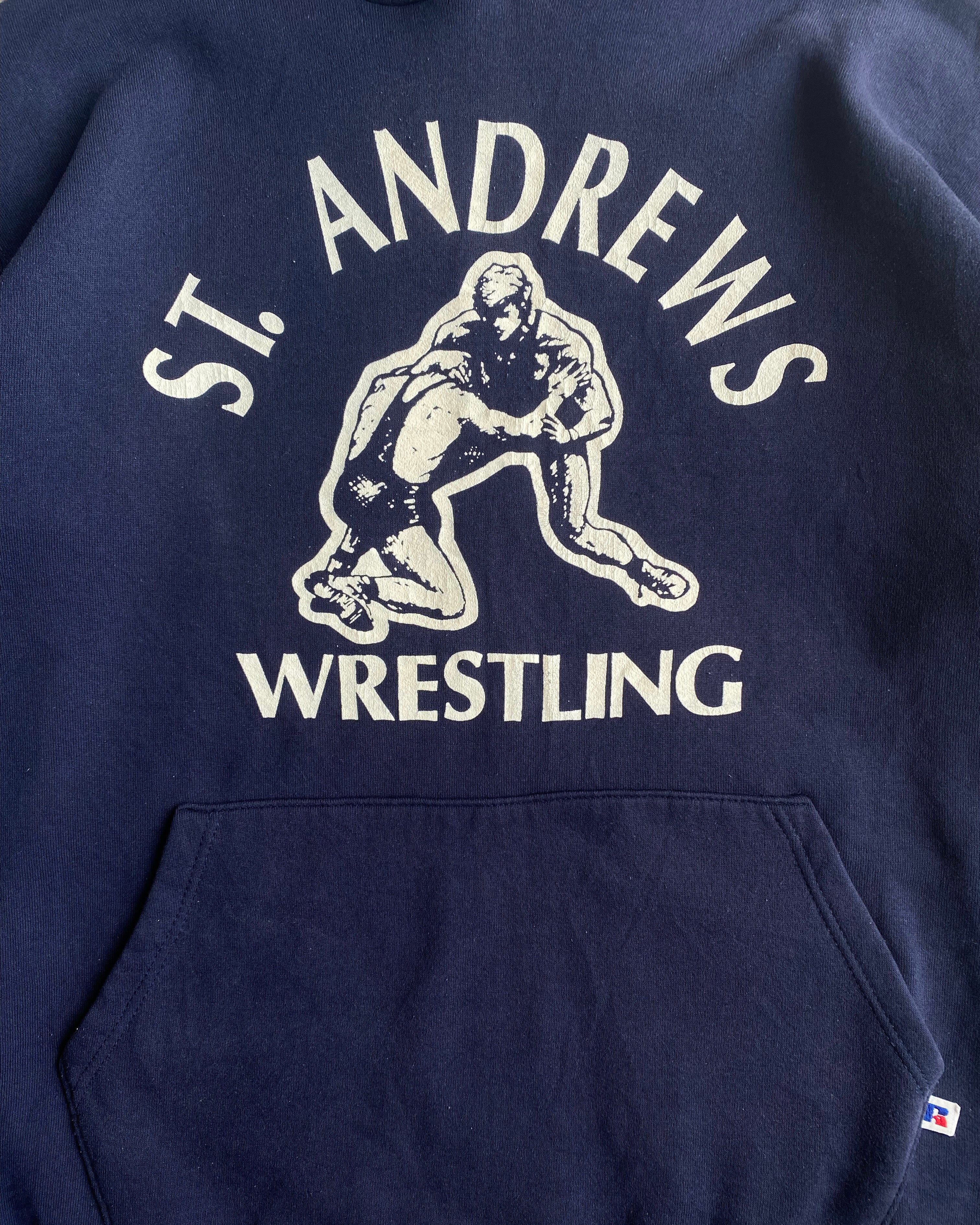 1990S 'ST.ANDREWS WRESTLING' RUSSELL HOODIE (M/L)