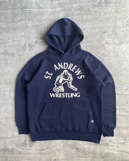 1990S 'ST.ANDREWS WRESTLING' RUSSELL HOODIE (M/L)