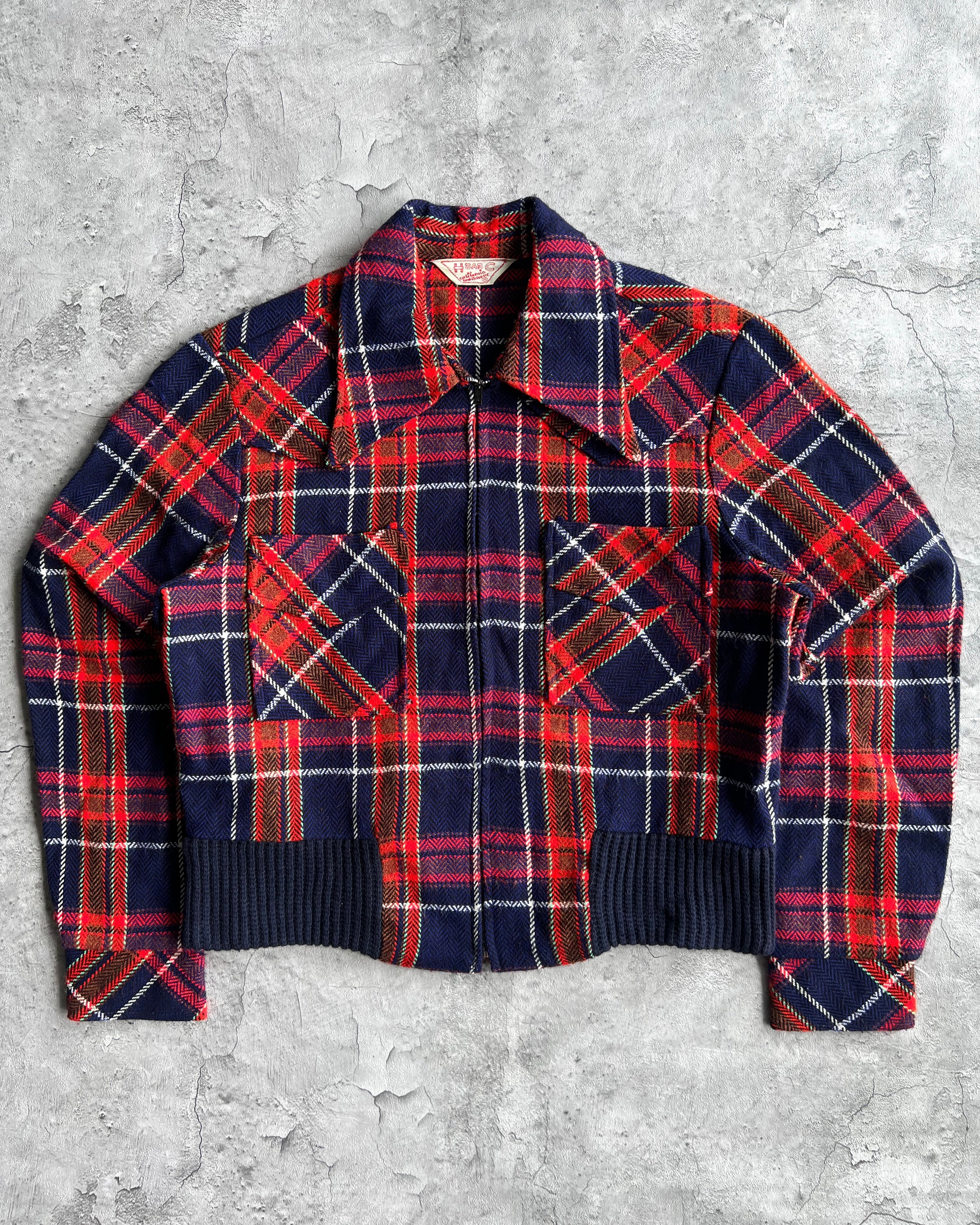 1970S CALIFORNIA RANCHWEAR ROCKABILLY FLANNEL JACKET (M)