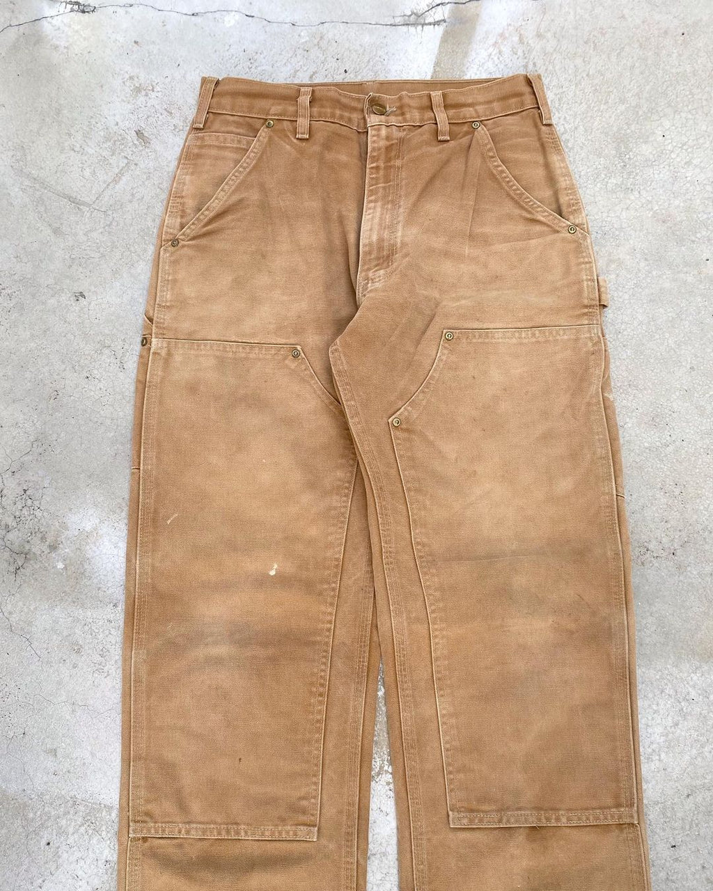 1990s Faded Brown Carhartt Double Knee Pants