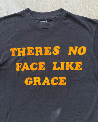 1980S 'THERE'S NO FACE LIKE GRACE' HANES BEEFY TEE (L)