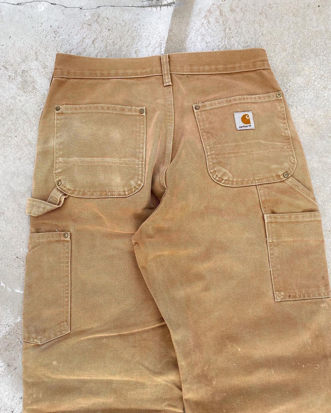 1990s Faded Brown Carhartt Double Knee Pants
