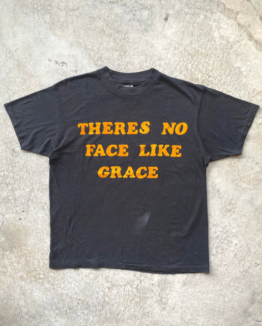 1980S 'THERE'S NO FACE LIKE GRACE' HANES BEEFY TEE (L)