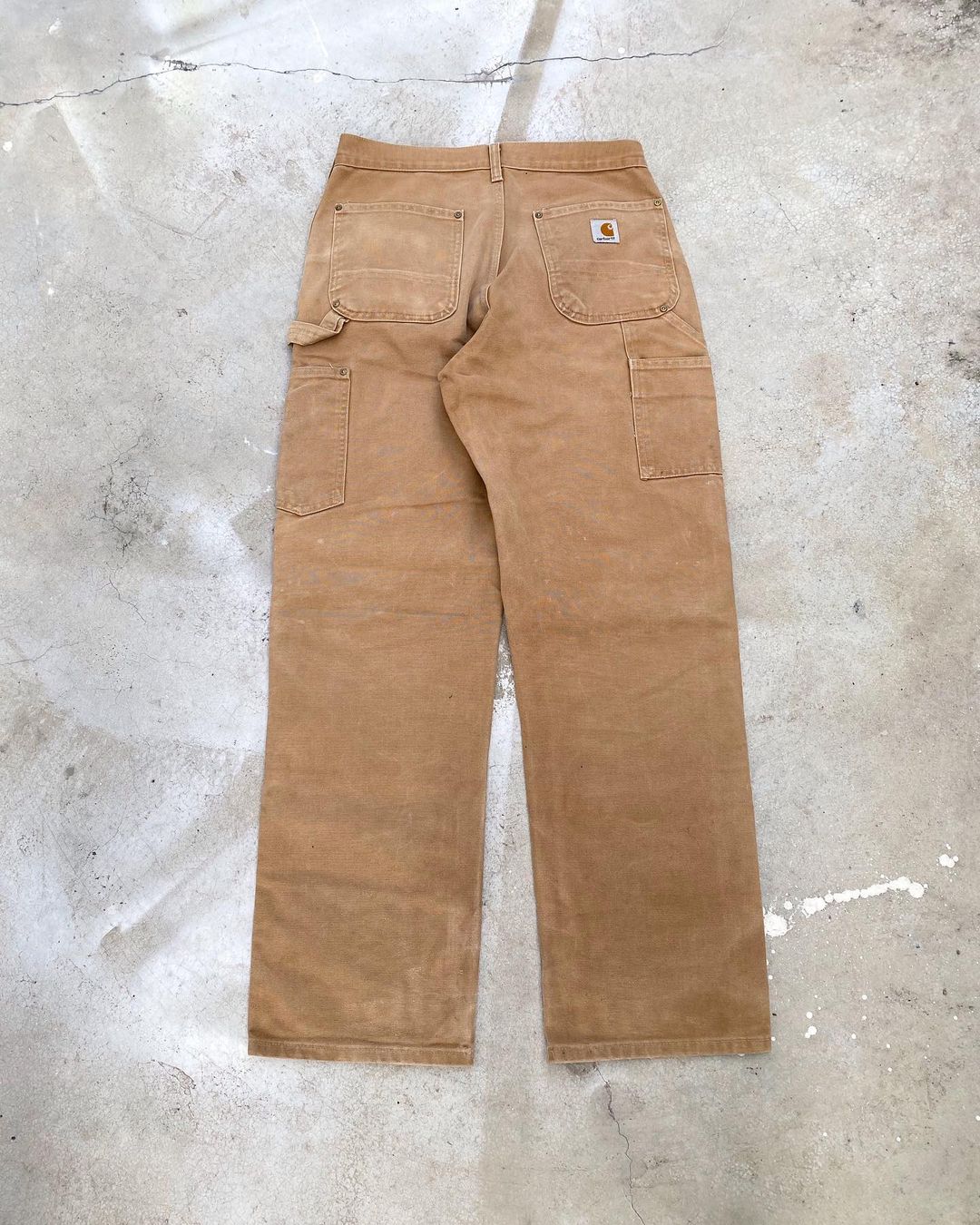 1990s Faded Brown Carhartt Double Knee Pants