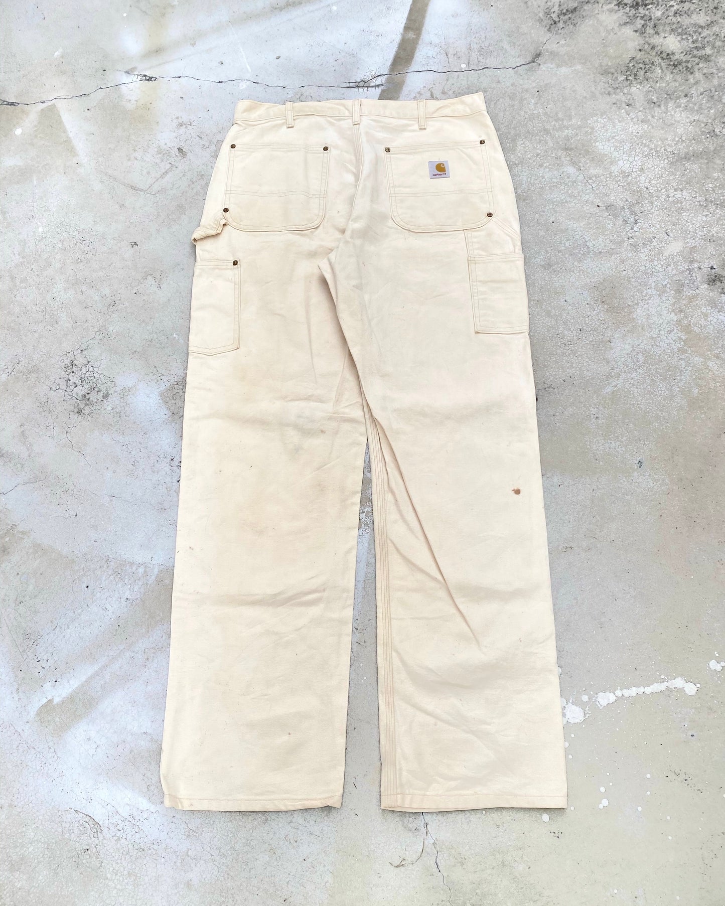 1990S CREAM CARHARTT DOUBLE KNEE PANTS (34X34)