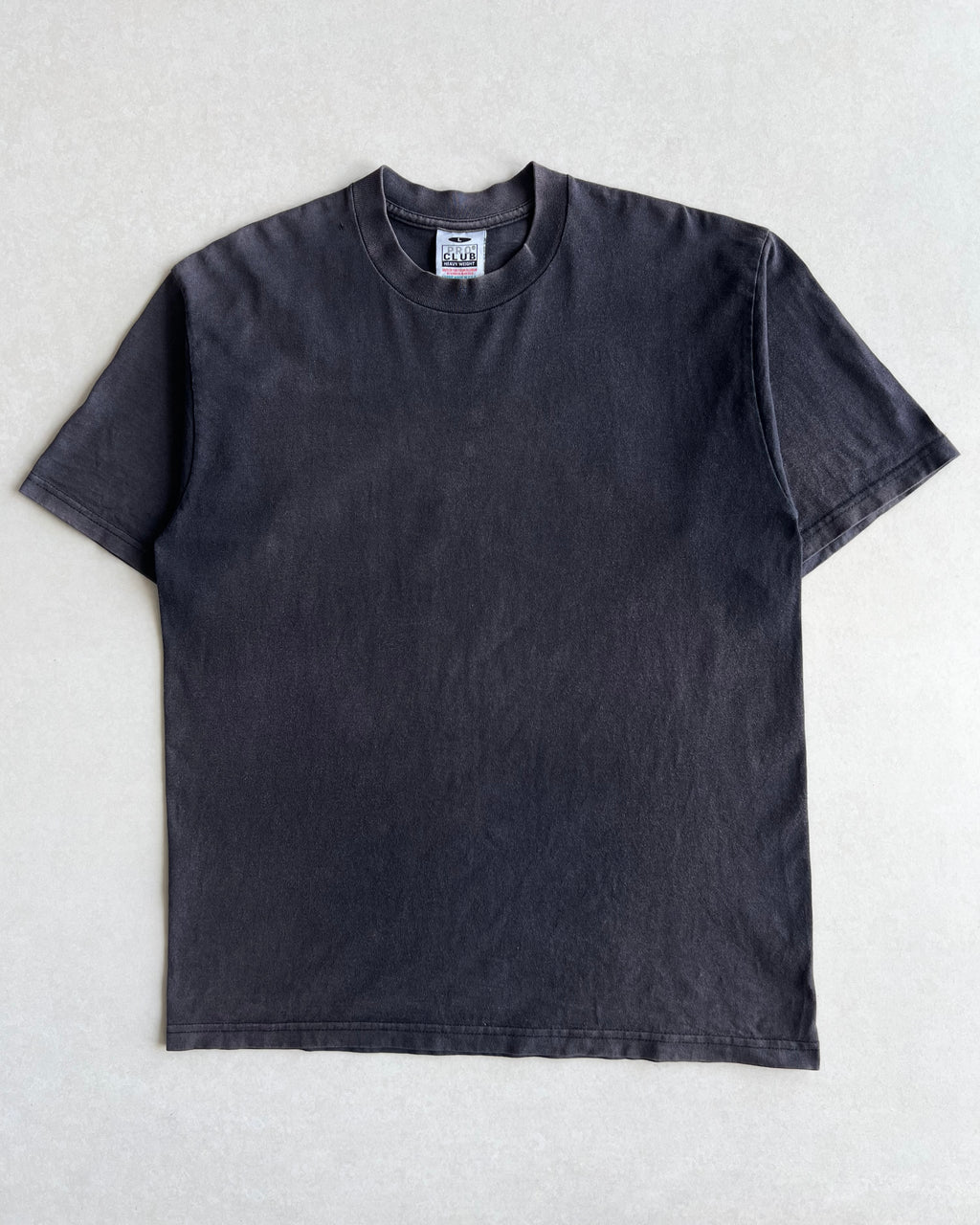 1990S FADED BLACK PRO-CLUB BLANK TEE (L)