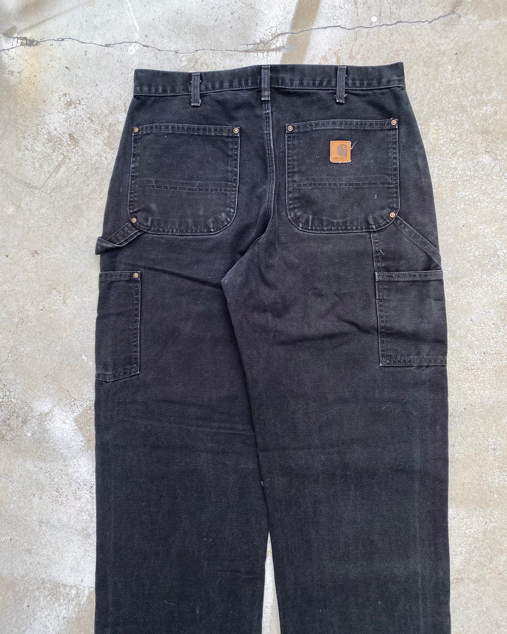 1990S BLACK CARHARTT DOUBLE KNEE PANTS (32X34)