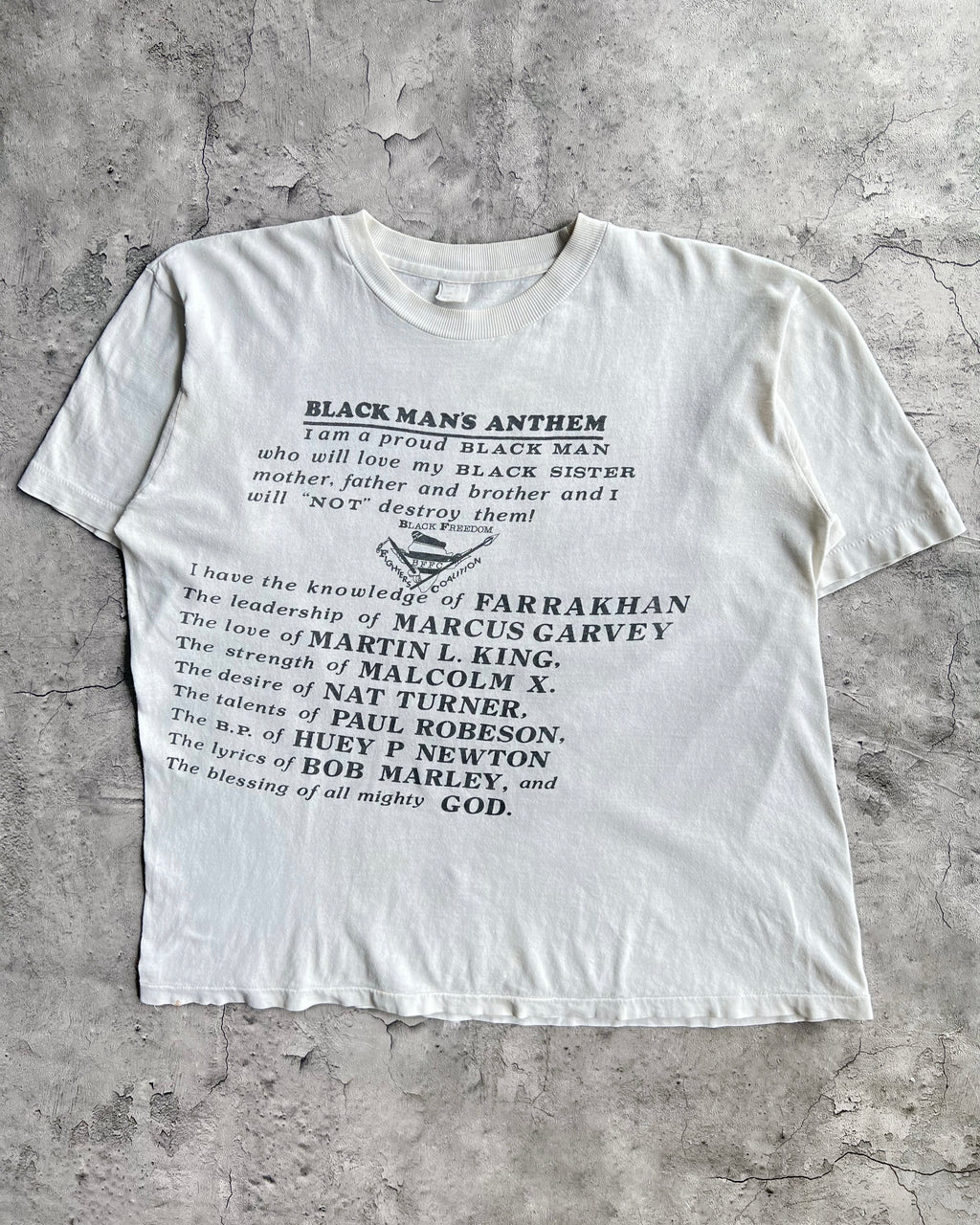 1980S 'BLACK MAN'S ANTHEM' SINGLE STITCH TEE (XL)