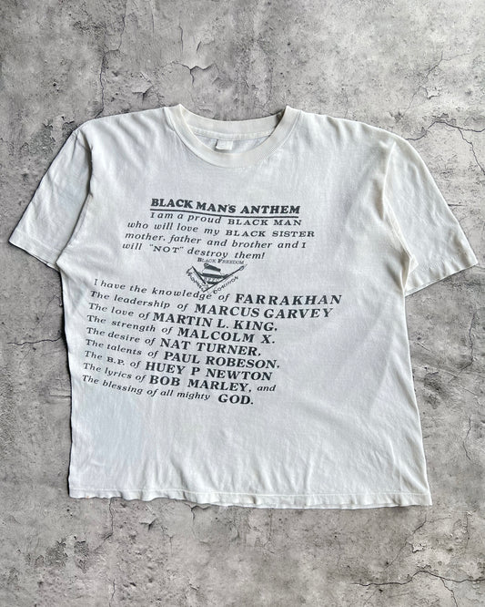 1980S 'BLACK MAN'S ANTHEM' SINGLE STITCH TEE (XL)