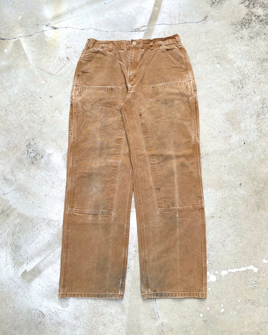 1990S DIRT BROWN CARHARTT DOUBLE KNEE PANTS (34X32)
