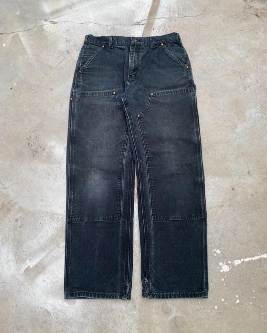 1990s Faded Black Carhartt Double Knee Pants