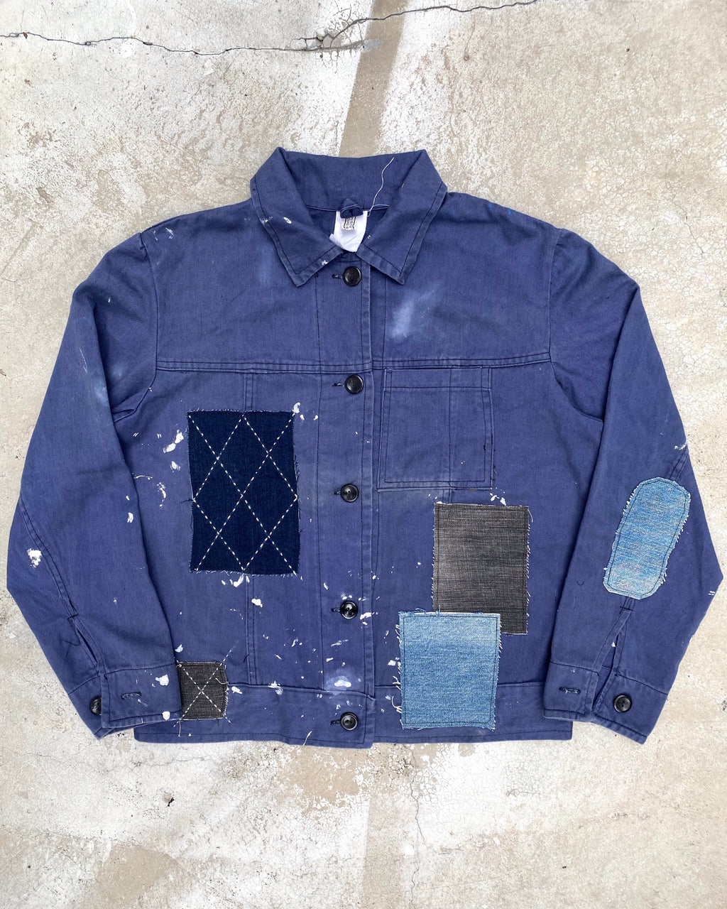 1980S PATCHED/PAINTED FRENCH WORKWEAR (S/M)