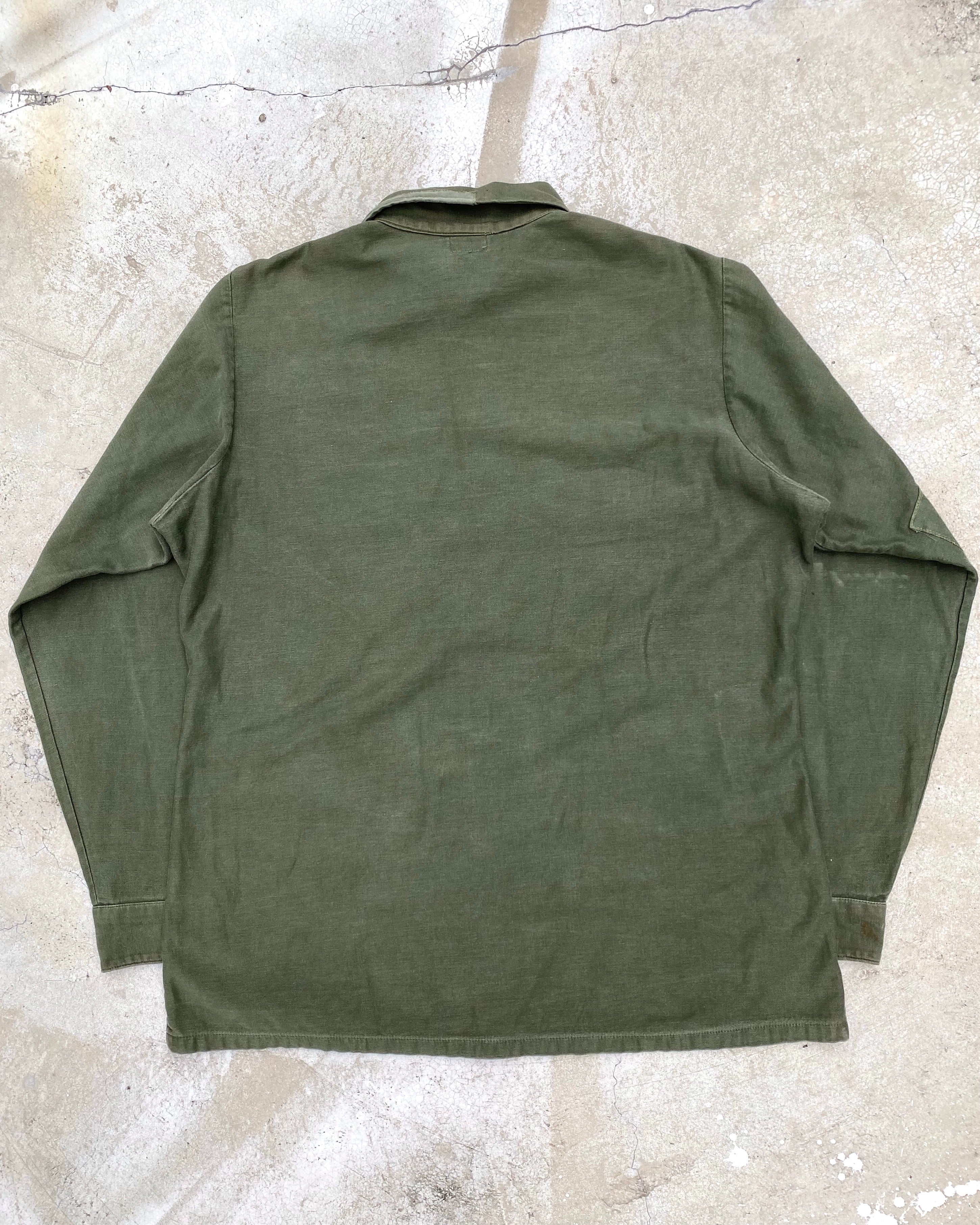 1970S USMC OG-107 SATEEN MILITARY SHIRT (M/L)