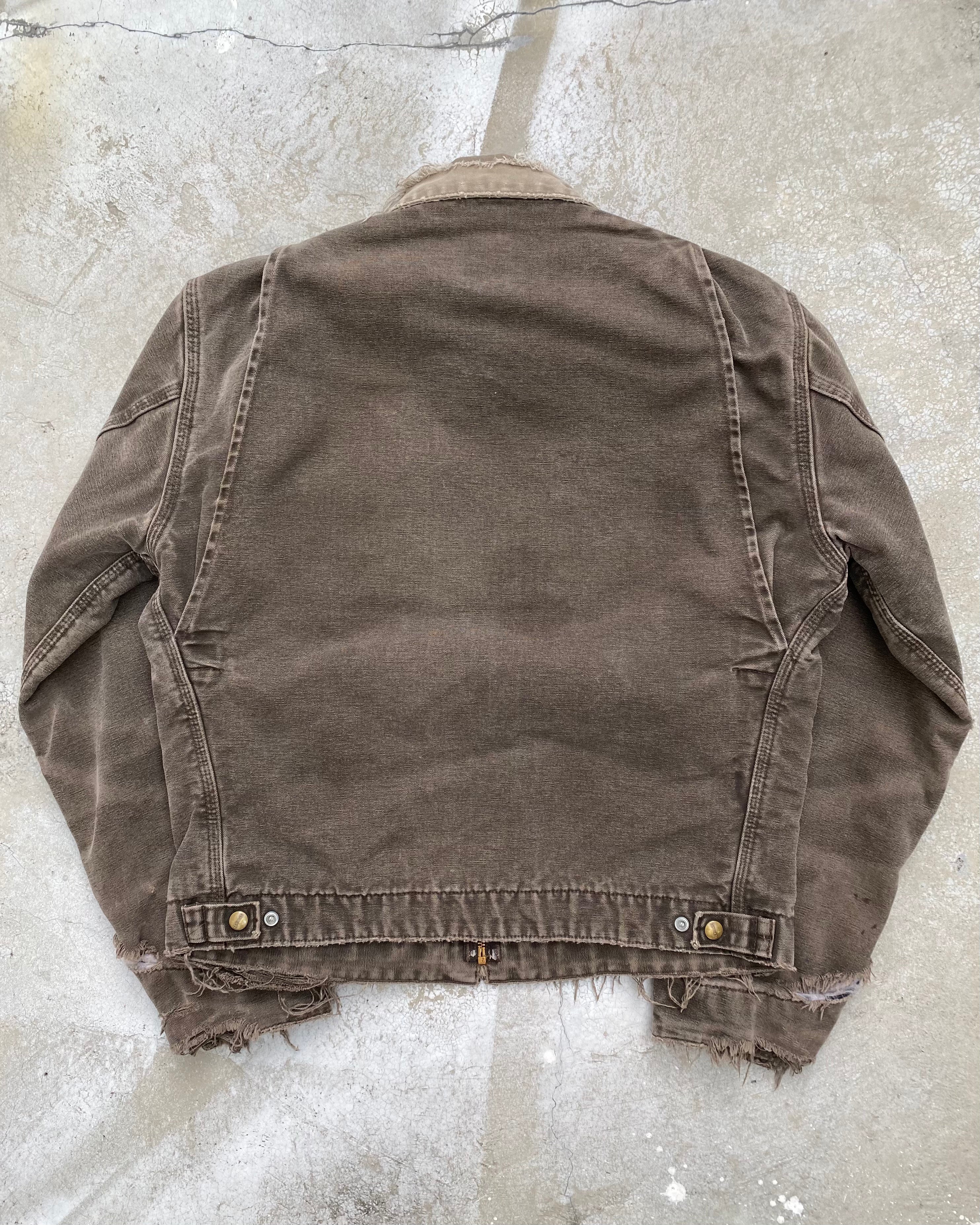 1990S SUN FADED CARHARTT EMBROIDERED DETROIT JACKET (M/L)