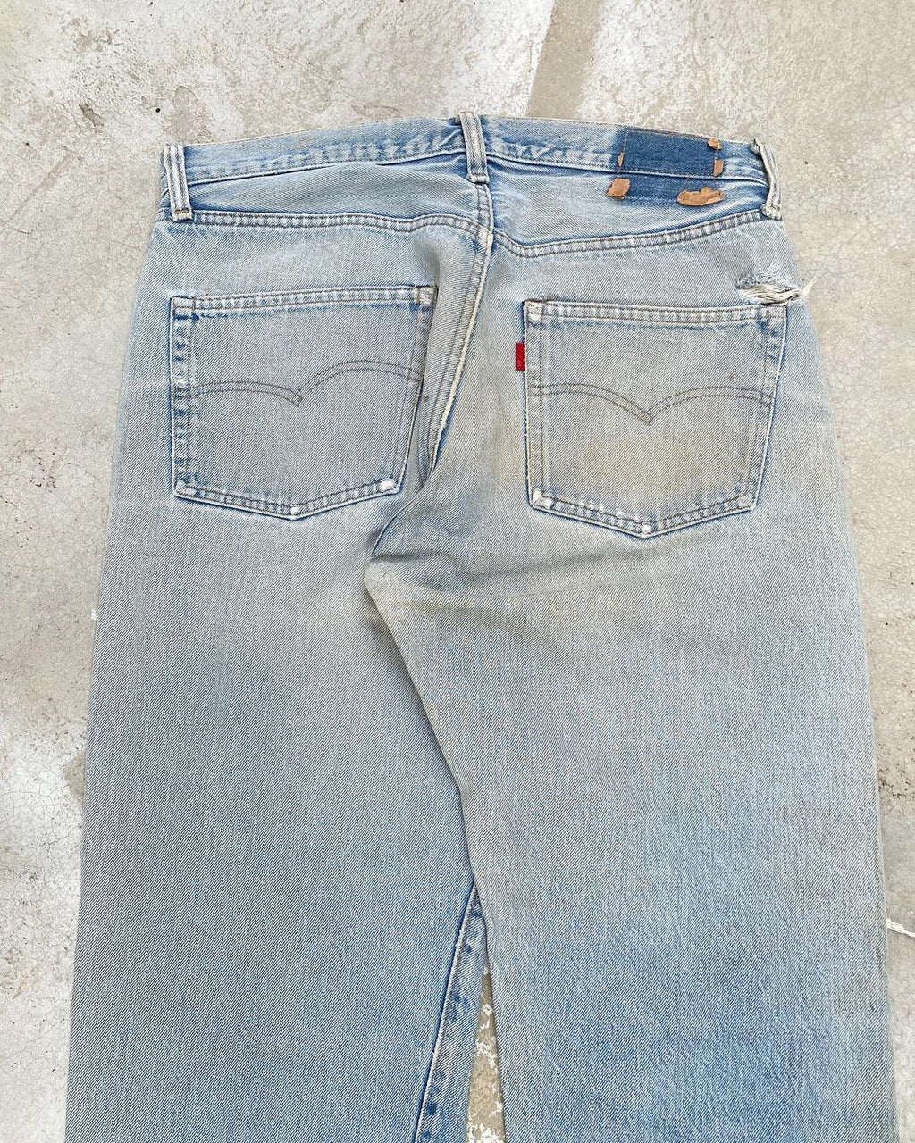 1970s Levi’s Faded 501 Distress Selvedge Jeans