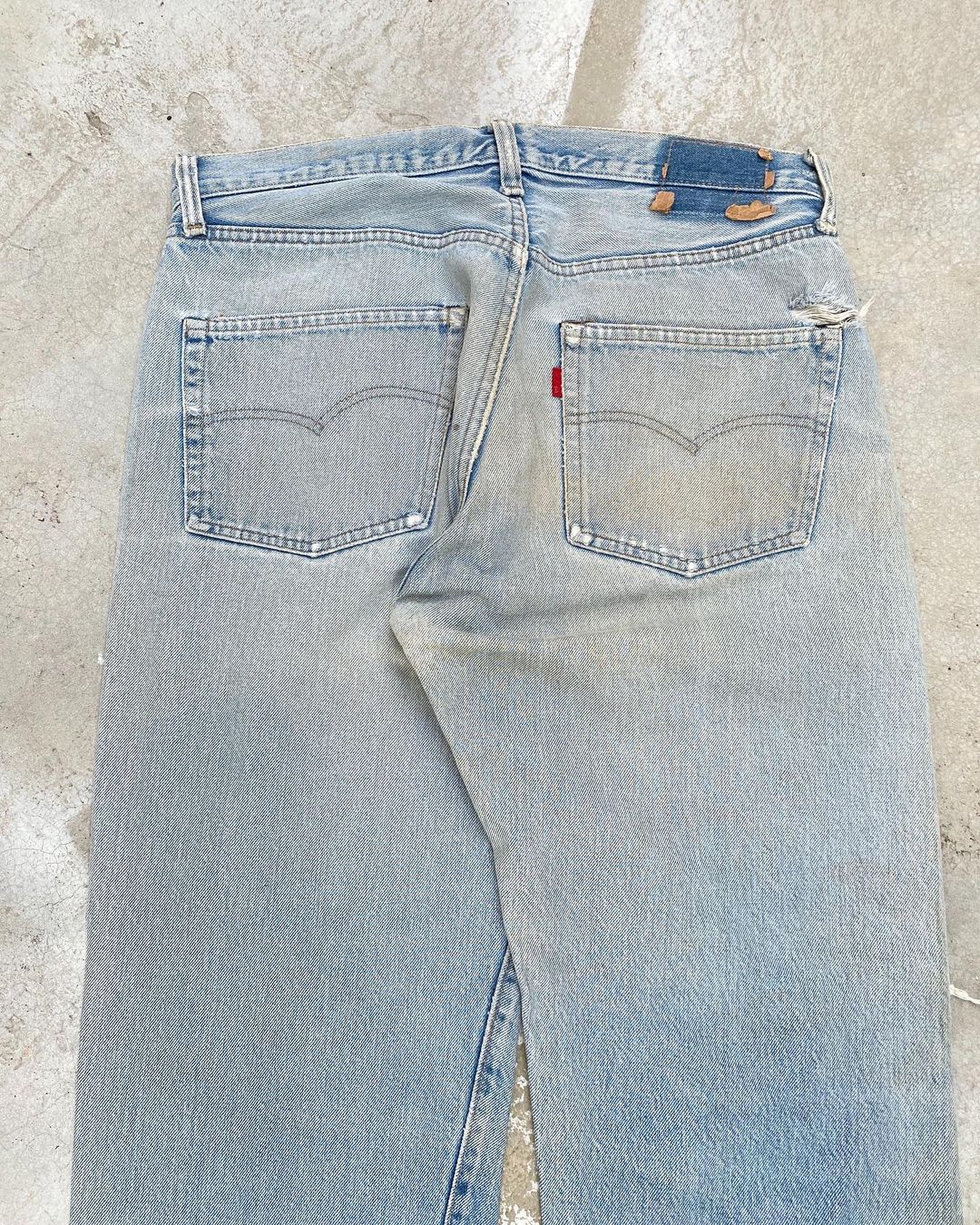 1970s Levi’s Faded 501 Distress Selvedge Jeans